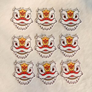 Foo Dog Lion Head Asian Sticker Cute Asian Stickers Cute Laptop Stickers Fu Dog Sticker Gifts for Him Gifts for Her Laptop Decor