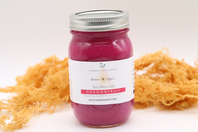 Sea Moss Gel infused with Organic Dragonfruit - Superfood - Wildcrafted Seamoss Gel 