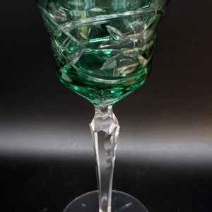 Bohemian Glass - Vintage - Beautiful mid century lead crystal wine goblet for red wine