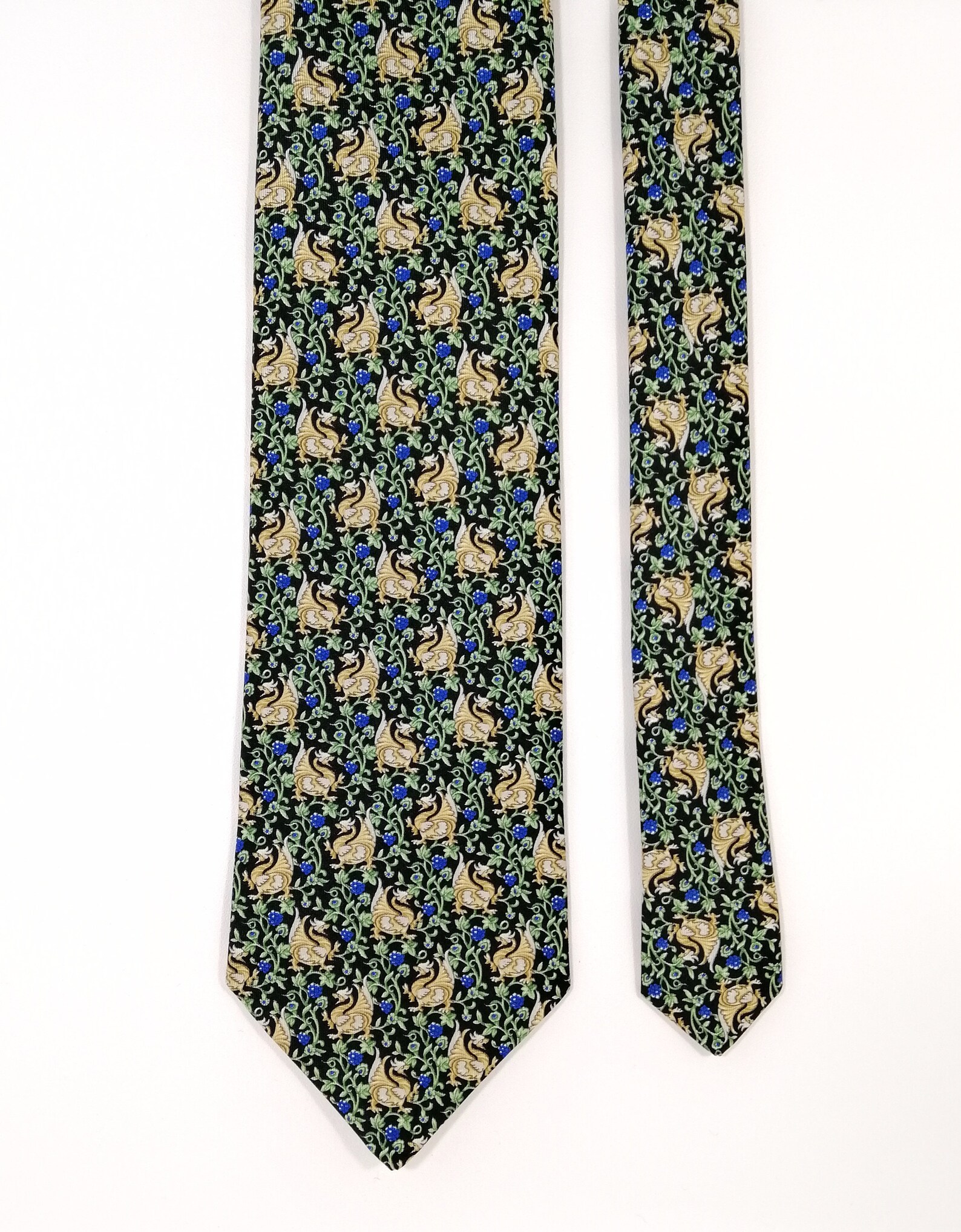 Mens medieval monster tie w blackberry and green floral | Etsy