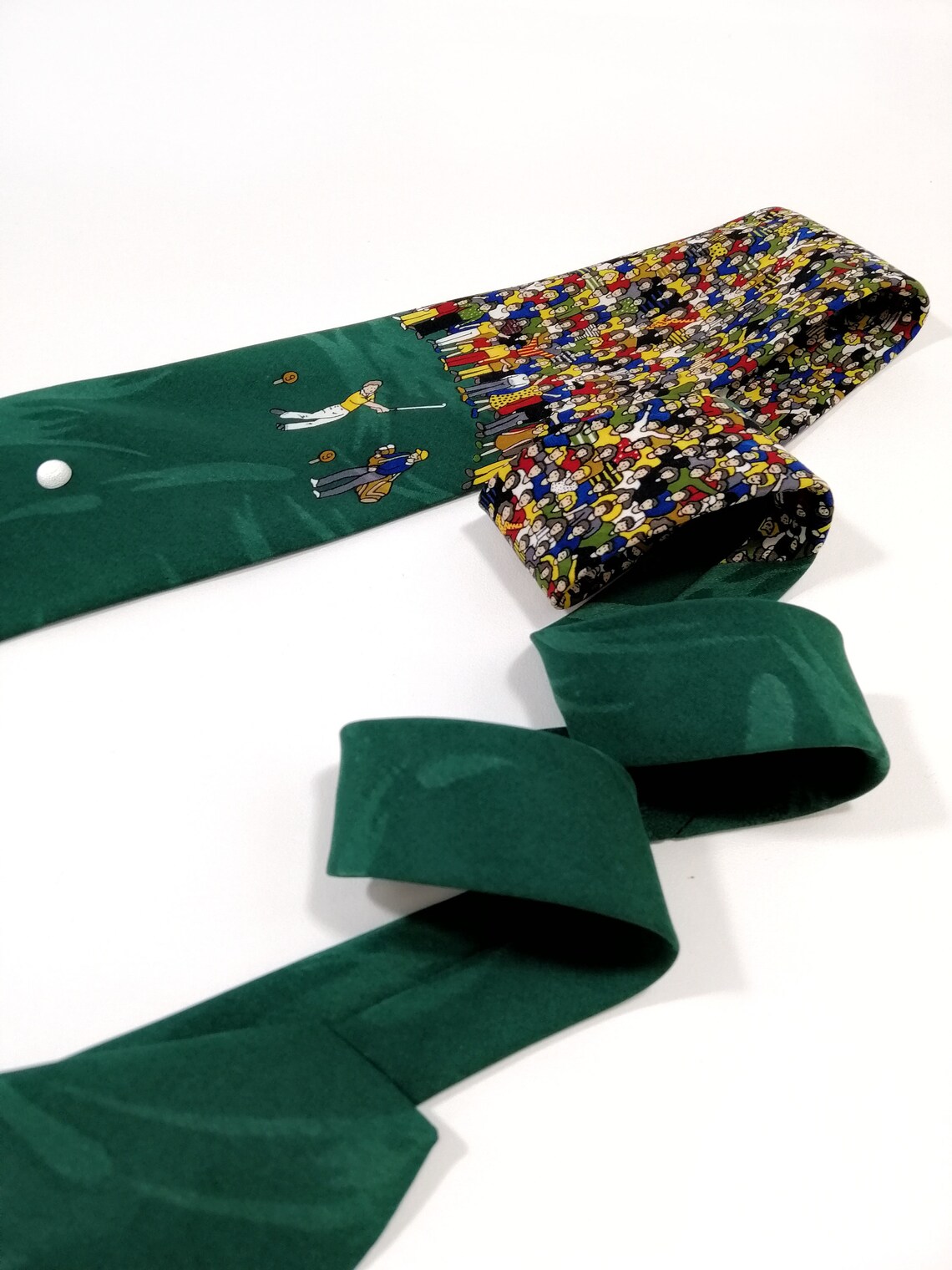 Green golf tie gift for men Avantgarde tie for golf lover Etsy