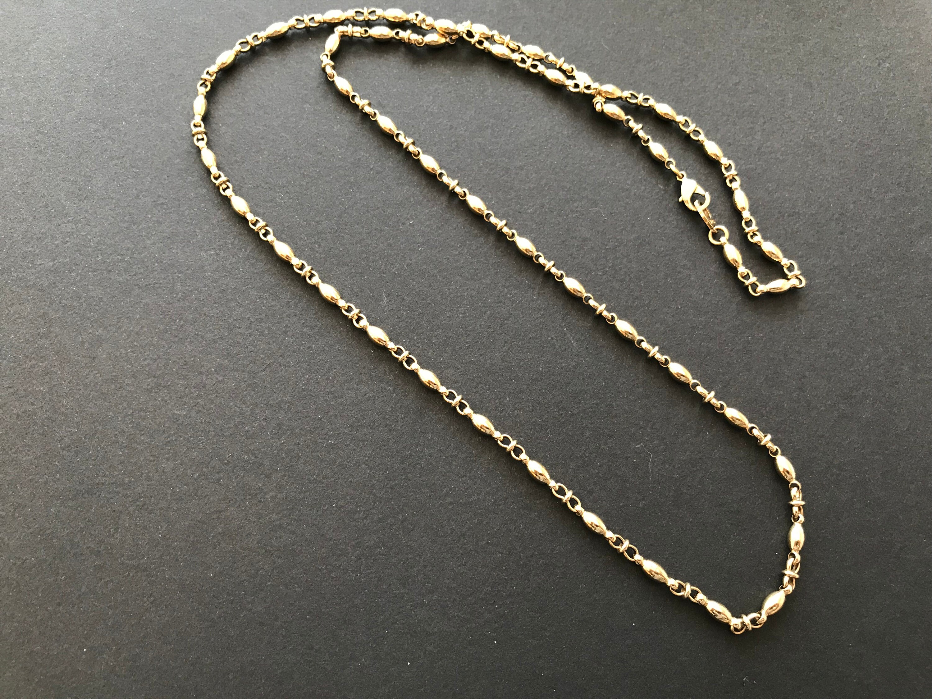 Vintage Gold Tone Ornate Chain Link Necklace Signed M & S | Etsy