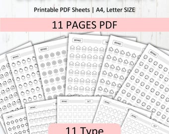 Printable Color Swatch Chart: 100 Colors for Markers & Pencils (Digital Download PDF)