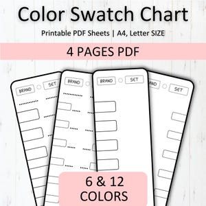 Printable Color Swatch Cards: Ohuhu Marker Template (Digital Download)