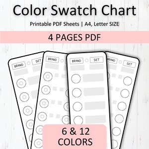 Printable Color Swatch Cards: Ohuhu Marker Template (Digital Download)