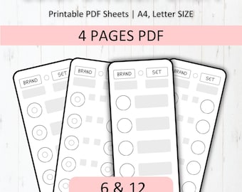 Schede campione di colore stampabili: modello per pennarello Ohuhu (download digitale)