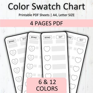 Printable Color Swatch Cards: Ohuhu Marker Template (Digital Download)
