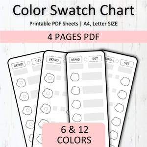 Printable Color Swatch Cards: Ohuhu Marker Template (Digital Download)