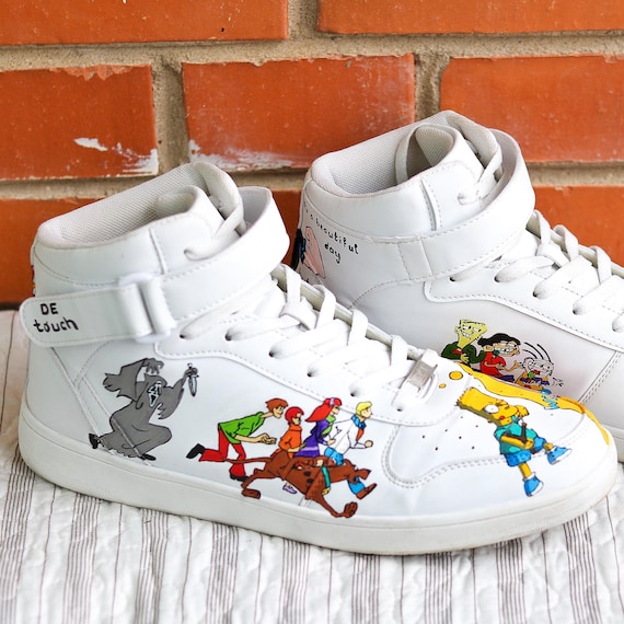 Custom Hand Painted Shoes, Hand Painted Cartoon Shoes, Cartoon