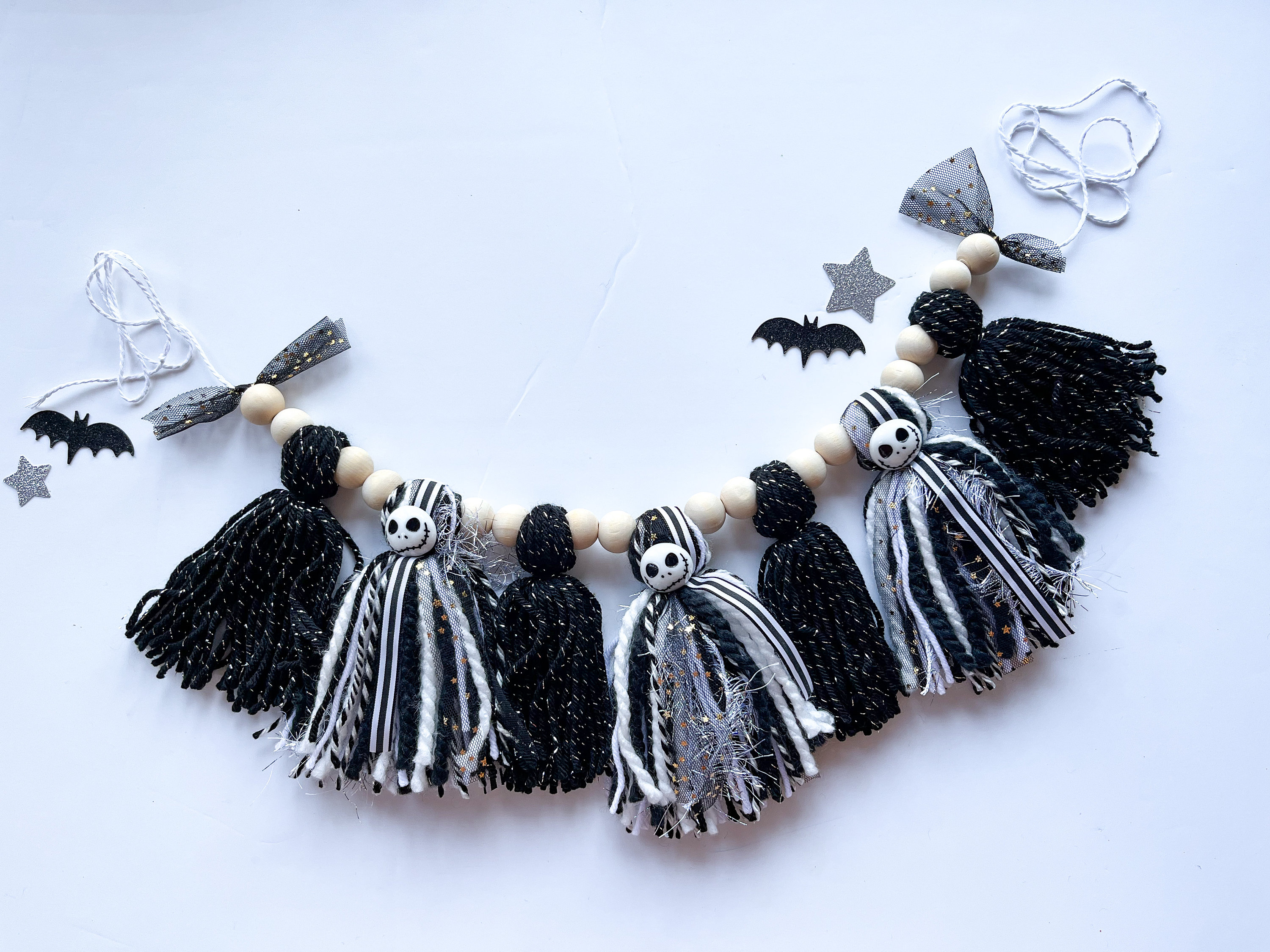 Jack Skellington Inspired Mixed Tassel Garland/nightmare