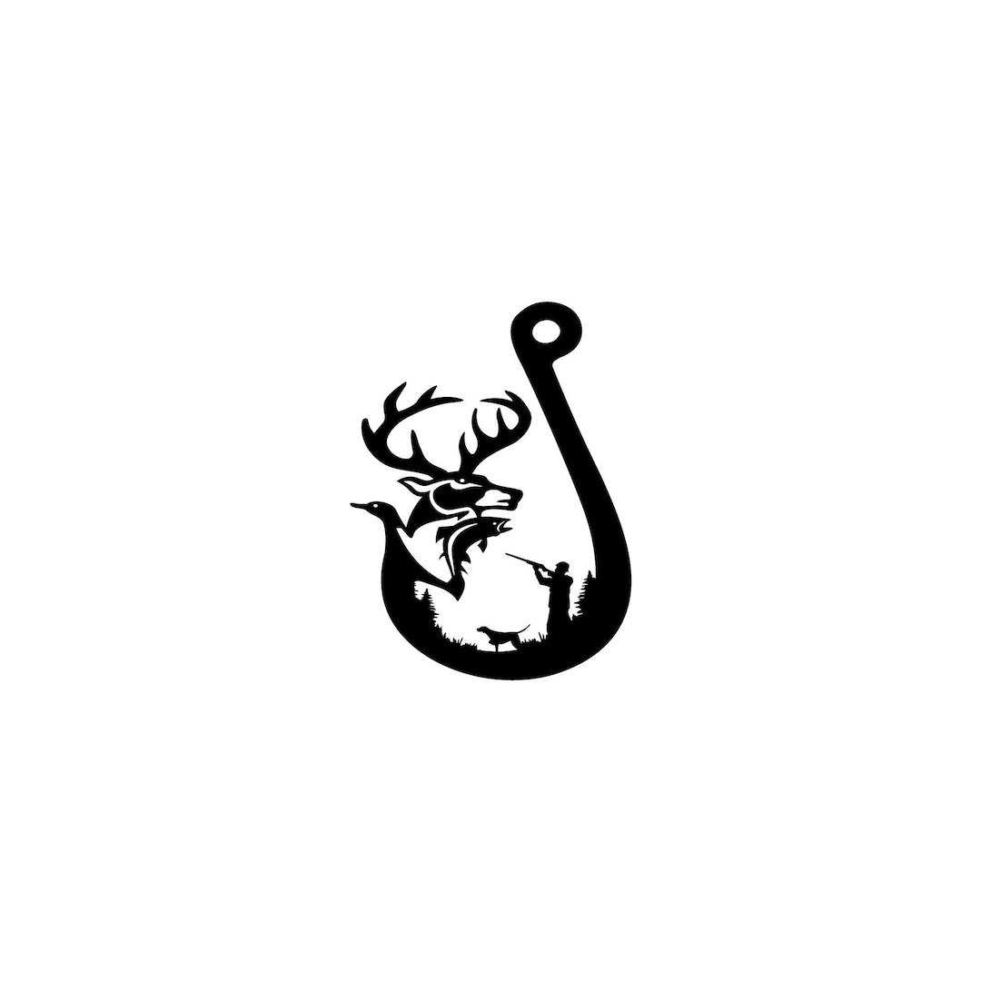 Men's Fishing Hook Hunting Duck Buck Vinyl Decal high Etsy