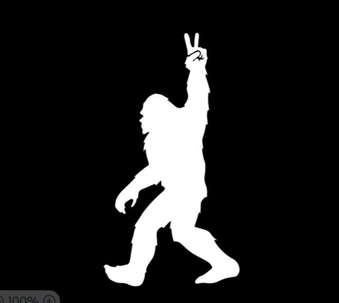 Bigfoot Sasquatch Peace Sign Vinyl Decal sets Avail. high Quality