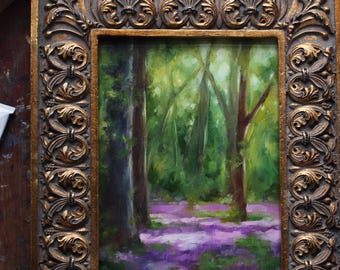 Origineel kunstwerk ingelijst in Bluebell Woods