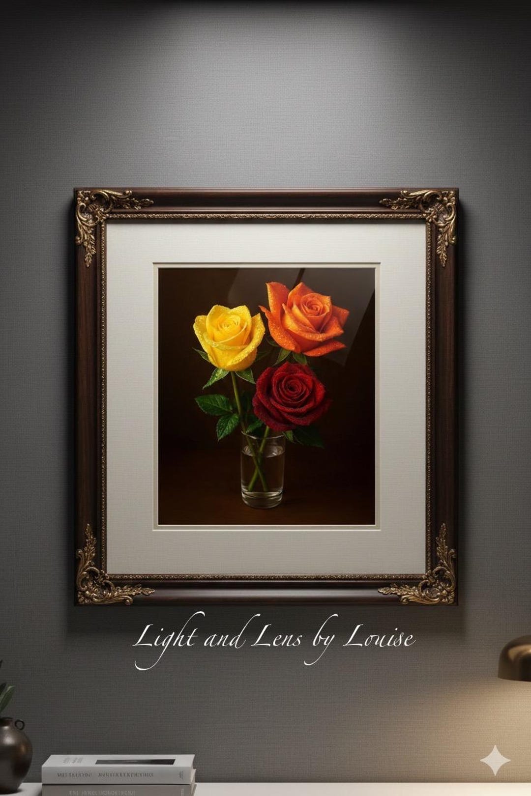 Rose Wall Art Printable | Red Yellow Orange Roses Floral Photography ...
