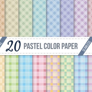Pastel digital paper and pastel scrapbook paper for digital print, pastel background and pastel patterns in digital pastel printable paper