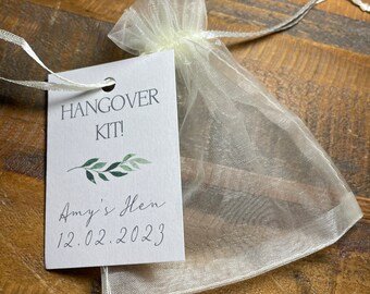 Hangover Kit Party Bags Hen Party Favours Hen Do Gifts Bridesmaid Gifts Bachelorette  (bags only)