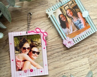 Photo keychain- acrylic photo keychains- besties/ friendship gifts (8 x 7cm)