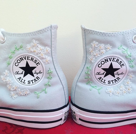 embroidered white converse