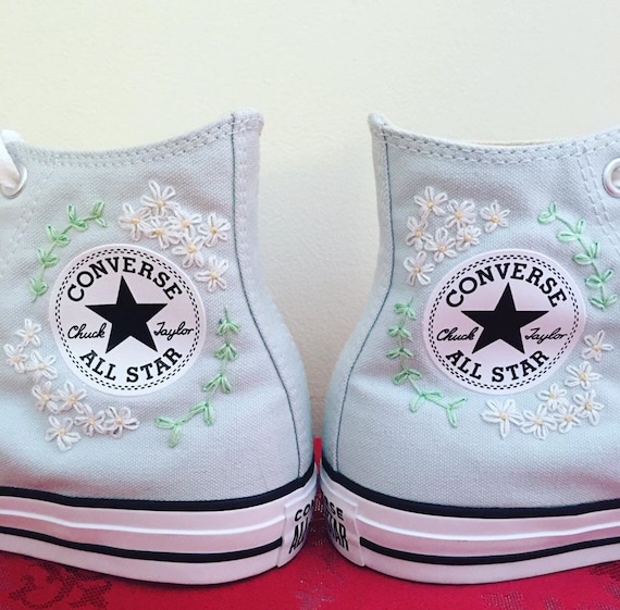 embroidered floral converse