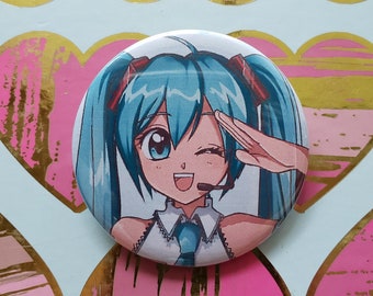 Botão de alfinete Hatsune Miku 2,25&quot;
