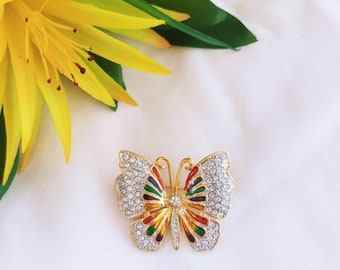 Broche Vintage Abeille En Or - Bijou Délicat Insecte - Occasion - Couleur Dorée - Modèle 633