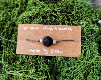 Lava stone bracelet ~ made by Elves.