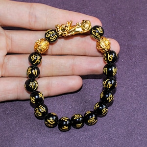 Bracciale Feng Shui Pi Xiu Portafortuna In Pietre Naturali | Regalo Ricchezza E Successo Per Uomo E Donna Con Borsa E Collana - 2