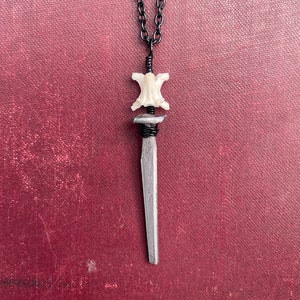 Coffin Nail and Snake Vertebrae Necklace