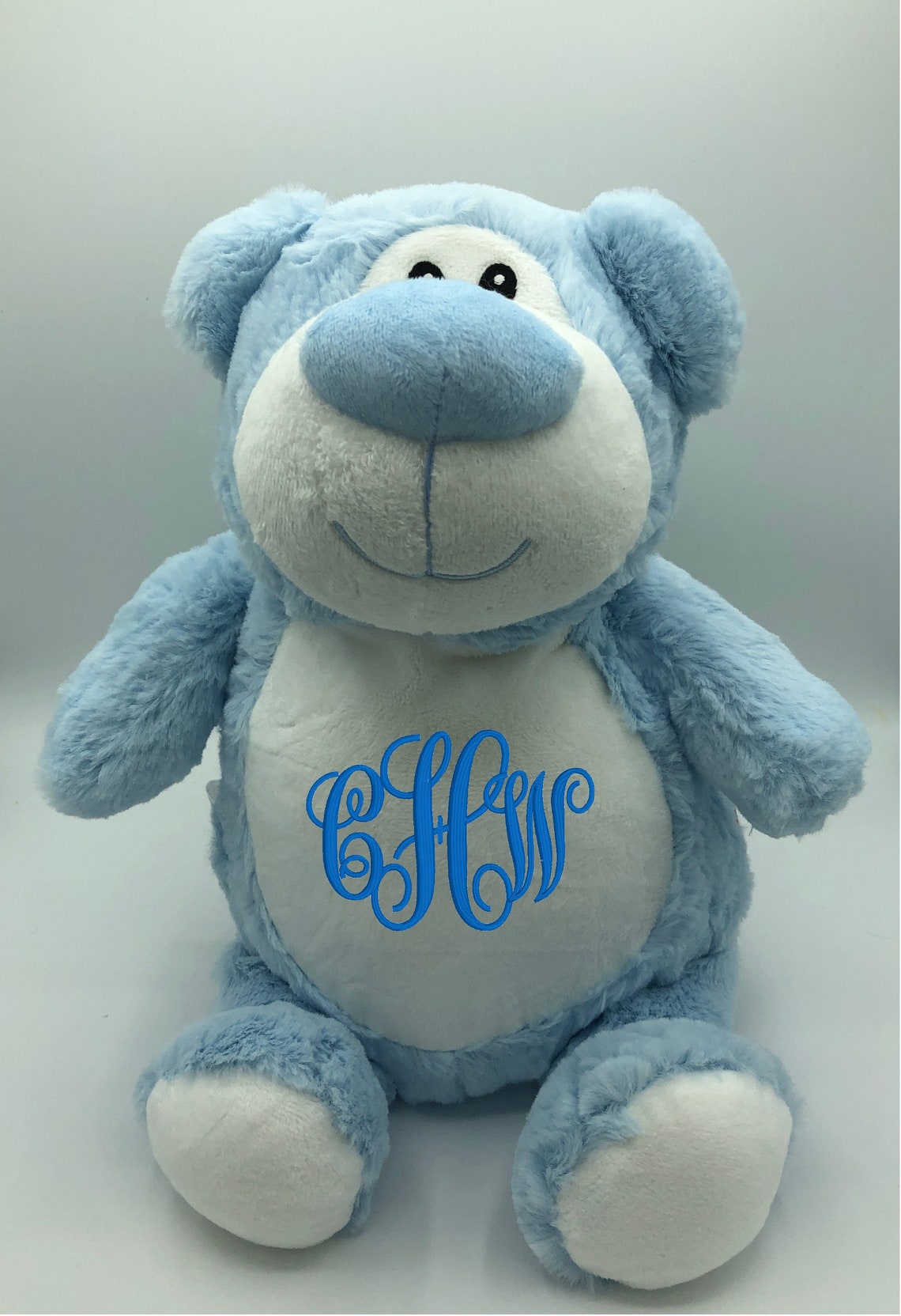 Blue Personalized Teddy Bear Gift for Baby Boy Baby Shower Etsy