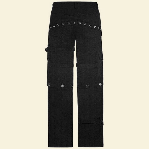 Men Gothic Bondage Pants Rock Hard 