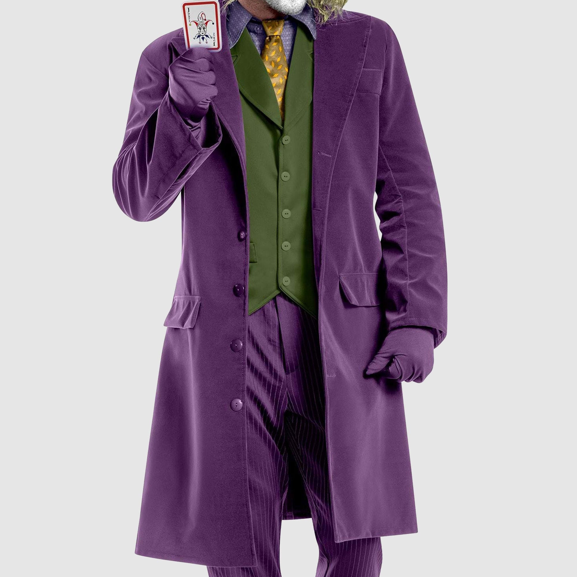 Batman The Dark Knight The Joker Halloween Cosplay Costume Purple Vertical  Stripe Suit Trousers - Magic Wardrobes