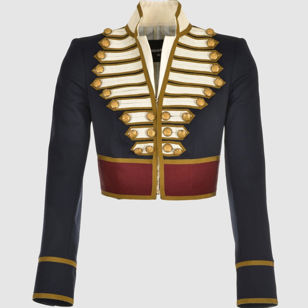 Ladies Wool Military Hussar Jacket Army Officer Band Coat Etsy UK