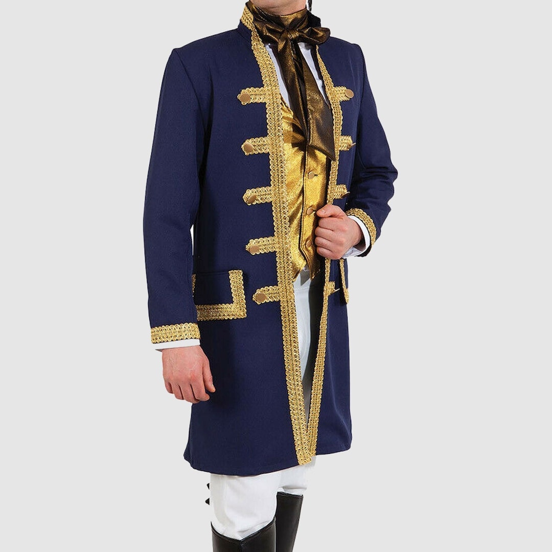 Mens Admiral Costume Adults Navy Commander Pirate Fancy Long Etsy