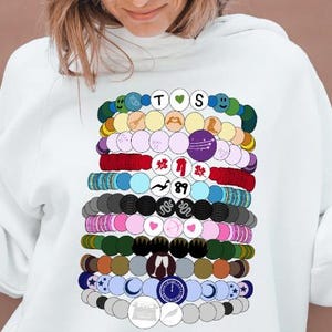 Diseño de pulsera con símbolos de Taylor Eras / Eras SVG / Descarga digital / Swift SVG / Taylor SVG / Archivo digital Taylor / Archivo digital Swift