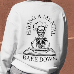 Lustiges Brot-Skelett SVG: Mental Bake Down Design (Digitaler Download)