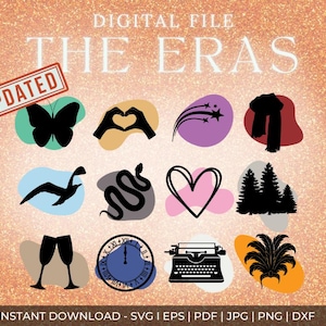 Eras Symbols SVG Design: Taylor Digital Files (New Update)