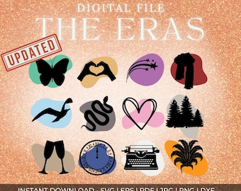 Eras Symbols SVG Design: Taylor Digital Files (New Update)