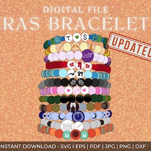 Eras Bracelet Symbols Design: Taylor SVG Digital Files