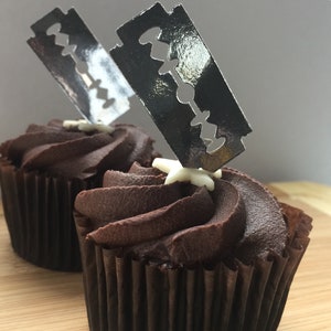 12 x Razor Blade Cupcake Toppers - Peaky Blinders - Stag Birthday Party 038