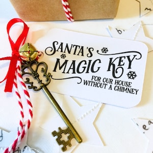 SANTA'S  MAGIC KEY  Tags Father Christmas Eve Box Fillers Tradition No Chimney