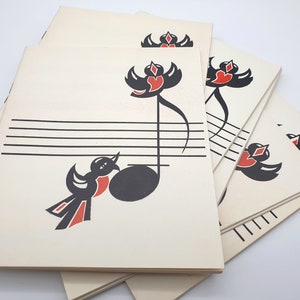 Taccuino di spartiti musicali sovietici - Nuova vecchia carta inutilizzata, Vintage anni '80 - Da collezione - Regalo per musicista