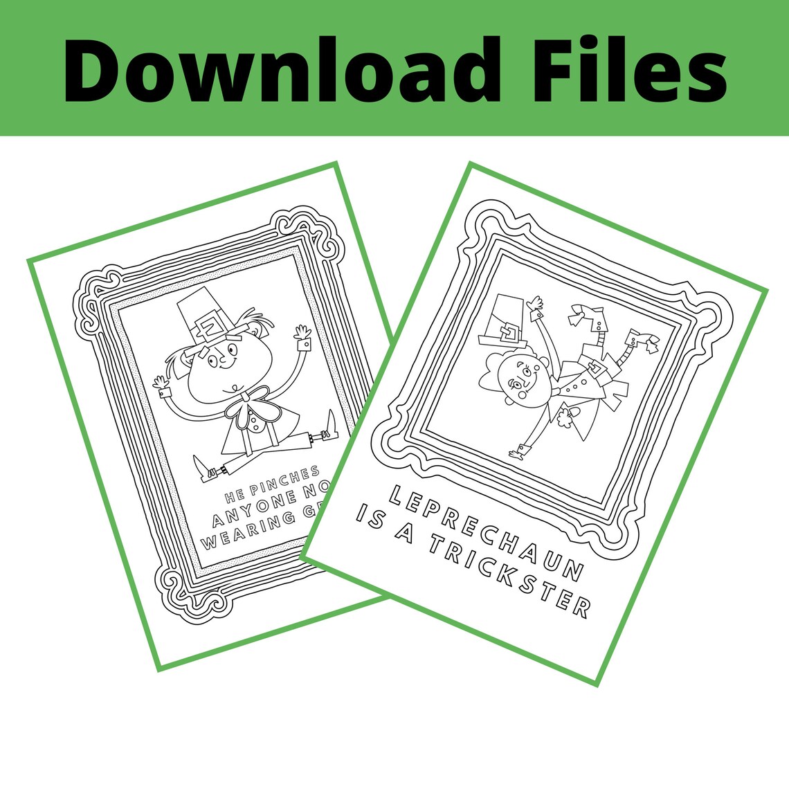 St Patrick's Day Printable Coloring Pages for Kids Etsy