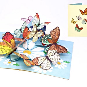 Butterfly 3D Birthday Greeting card - butterfly card, butterfly birthday card, monarch paper goods, butterfly lover gift