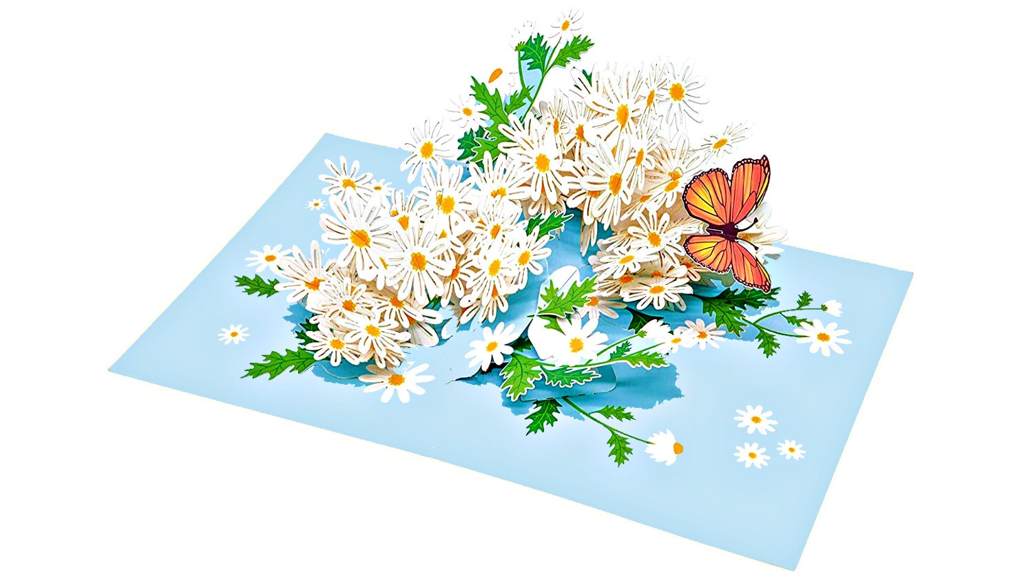 Daisies and Monarch Butterfly 3D Pop up Card - Etsy