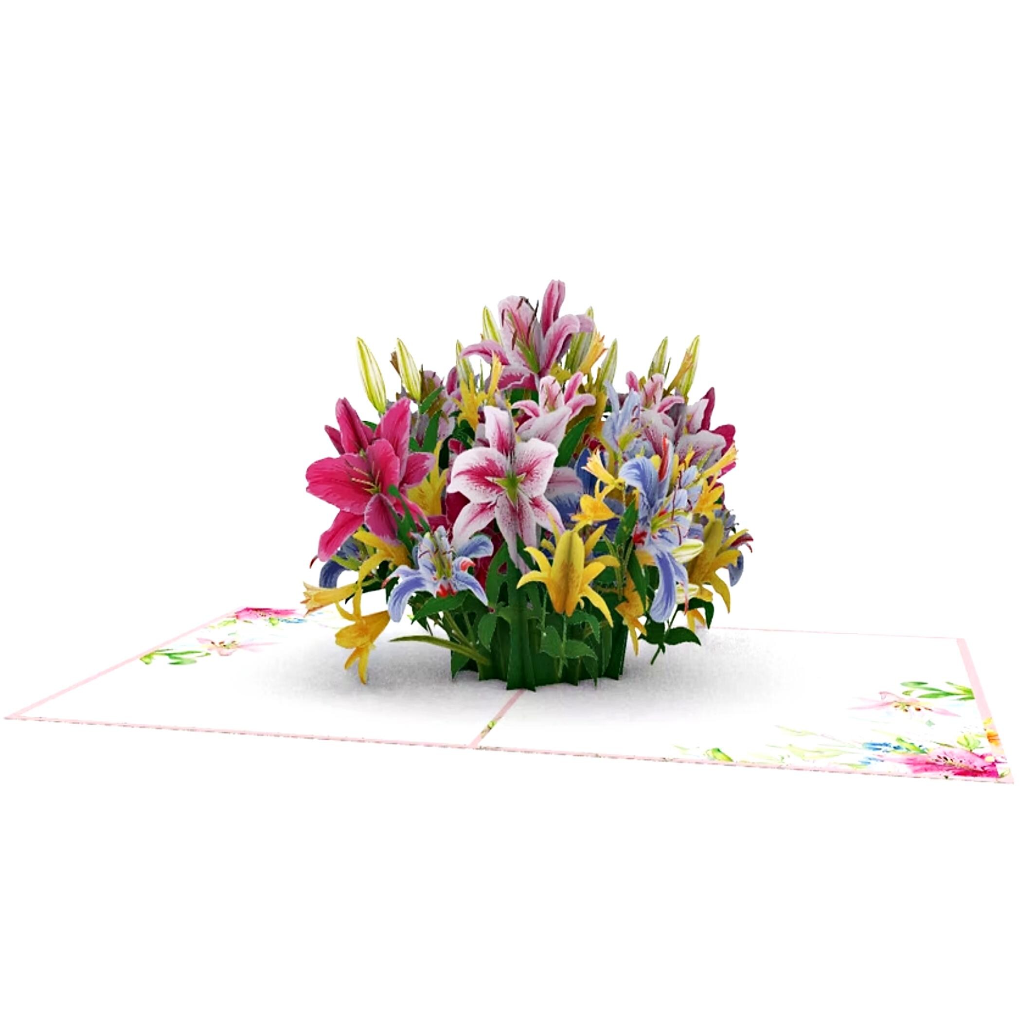 Handmade Flowers Bouquet Pop up Card, Birthday Card - Etsy