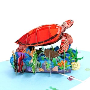 3D-pop-upkaart Turtle