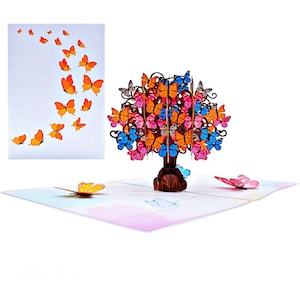 Schmetterling 3D Geburtstagskarte, Schmetterling Karte, Schmetterling Geburtstagskarte, Monarch Papierwaren, Schmetterling Liebhaber Geschenk
