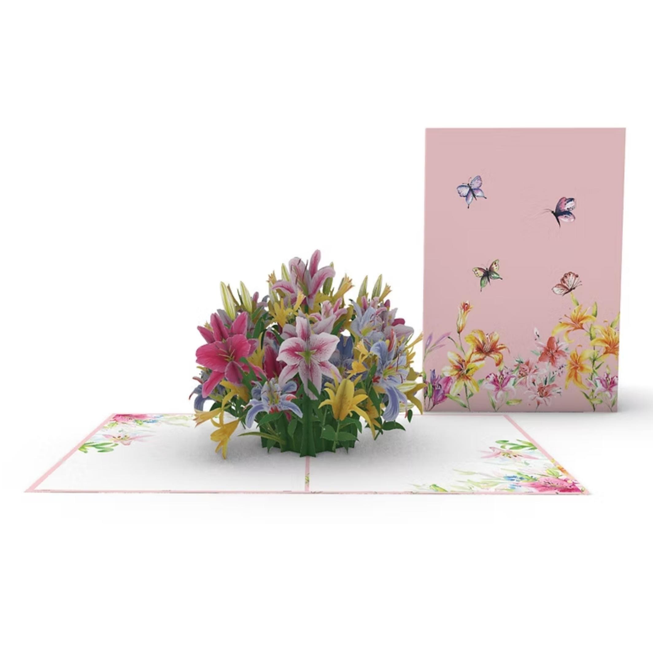 Handmade Flowers Bouquet Pop up Card, Birthday Card - Etsy