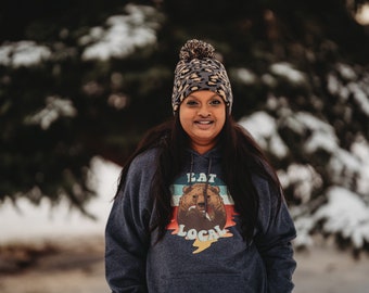 Mangez local, sweats à capuche pour femmes, et sweat-shirts, avec des dictons, cadeaux en Alaska, cadeau pour le meilleur ami, cadeaux de Noël, pour maman, cadeaux de camping