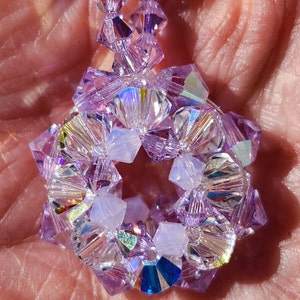 Crystal Suncatcher/Pendant/made with Swavorski Crystals/Lilac/Violet
